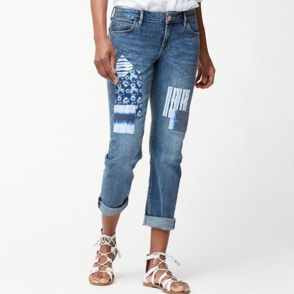 Tommy Bahama Denim - Tommy Bahama Shibori Tema Slim Boyfriend Jeans